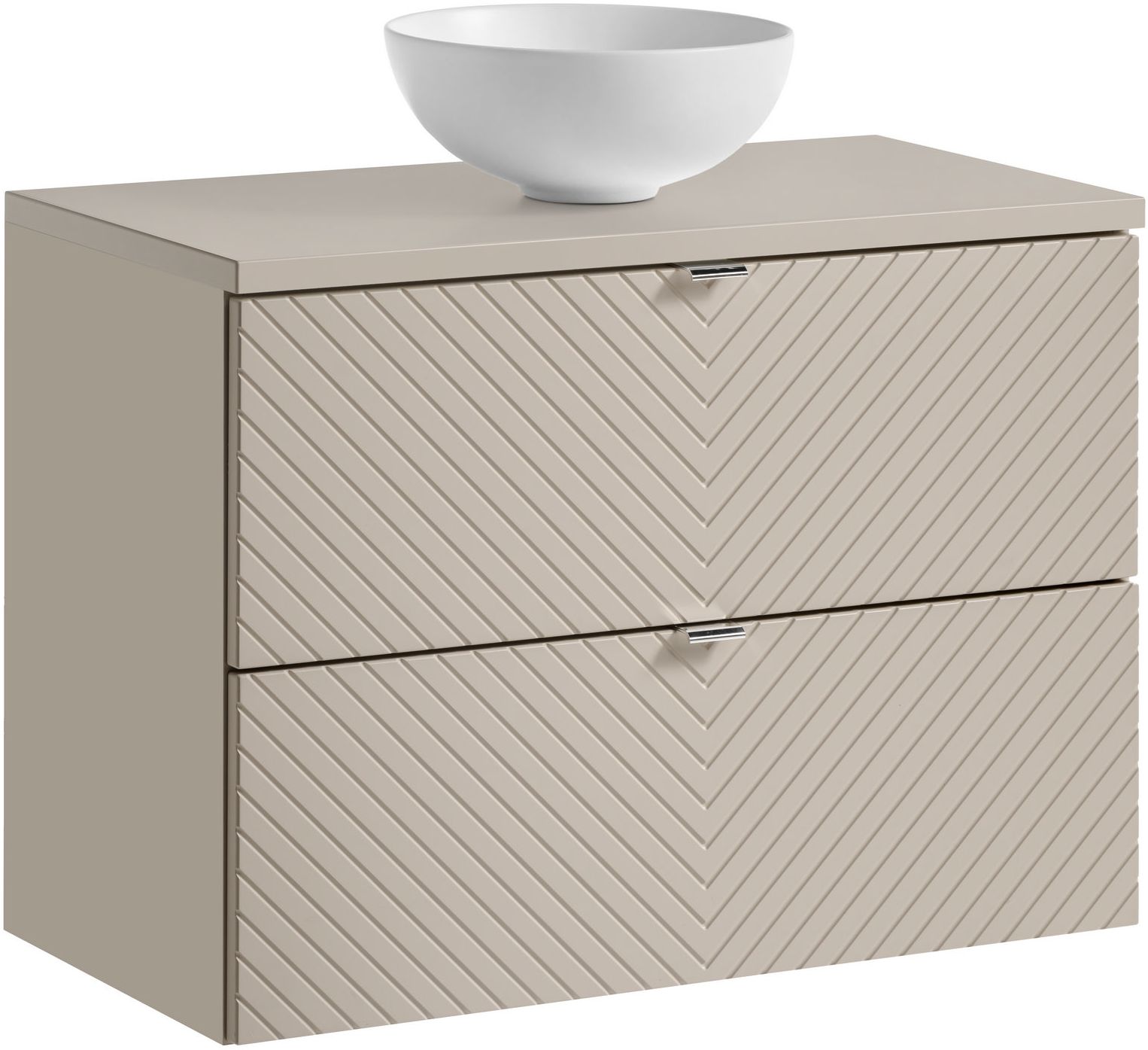 Készlet szekrény Comad Viva Cashmere VIVA CASHMERE 82-80-2S, mosdótál Comad Domi UN-DOMI-MW 78249MW, NOVA CASHMERE 89-80