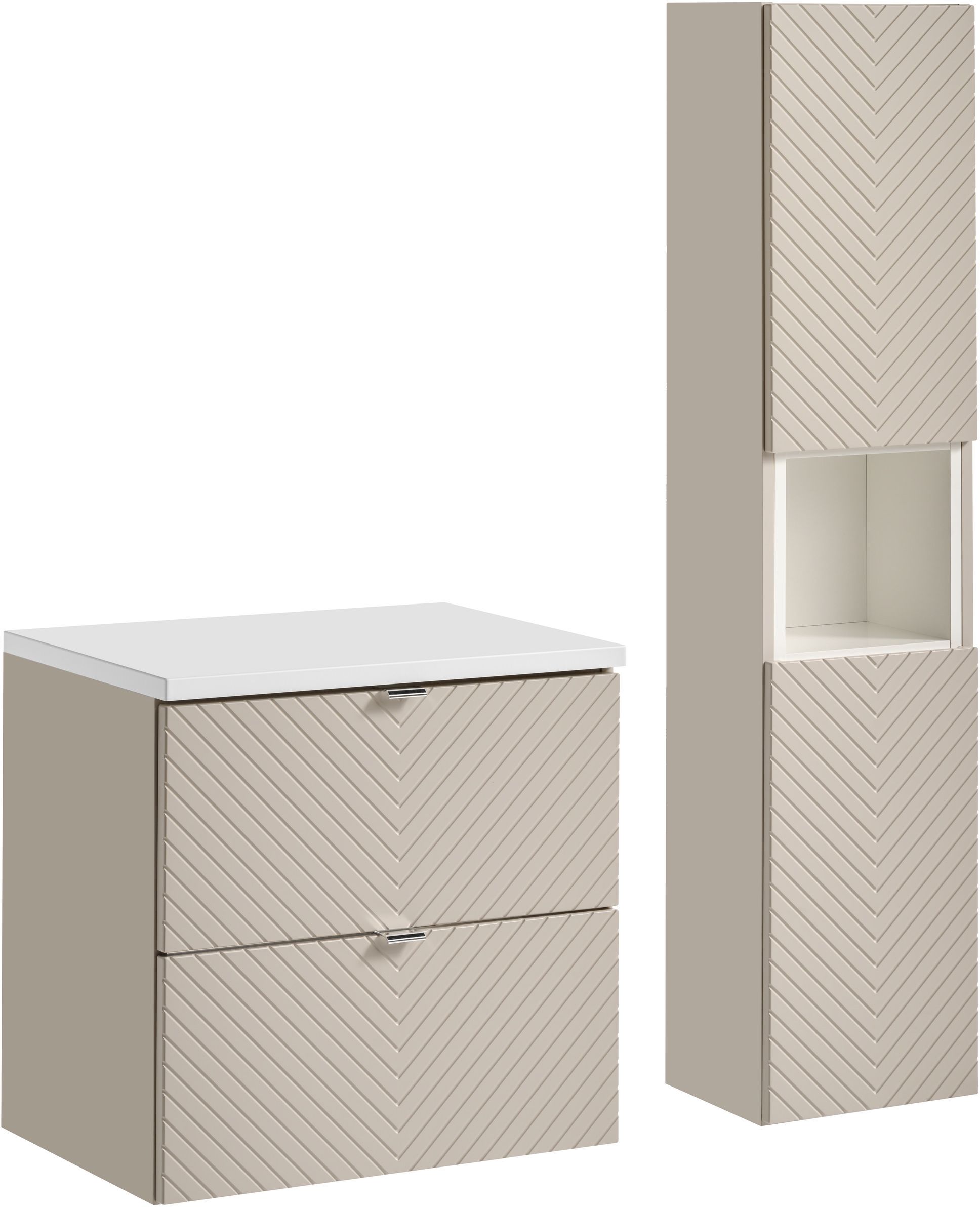 Készlet szekrény Comad Viva Cashmere VIVA CASHMERE 82-60-2S, szekrény Comad Viva Cashmere VIVA CASHMERE 80-03-2D, NOVA WHITE 89-60