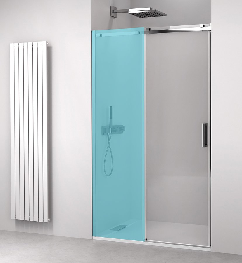 Polysan Thron Line zuhanyajtók 150 cm tolható króm fényes/átlátszó üveg TL5015B BOX 2/2
