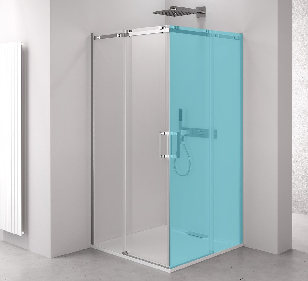 Polysan Thron Line zuhanyajtók 120 cm tolható króm fényes/átlátszó üveg TL5212