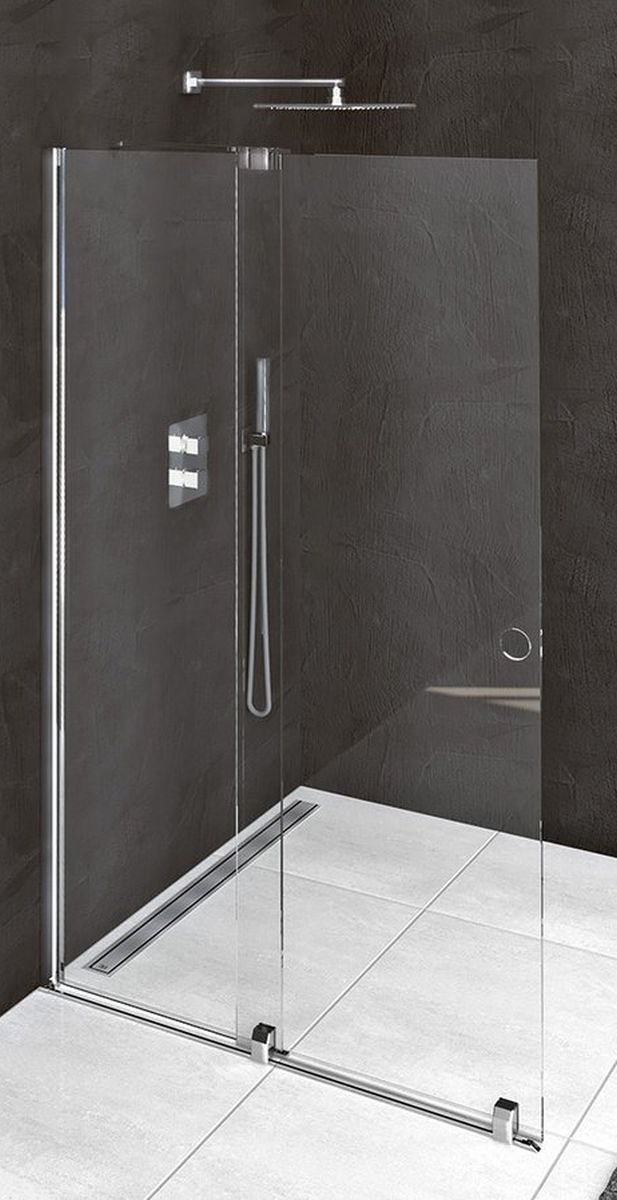 Polysan Modular Shower zuhanyajtók 100 cm tolható króm fényes/átlátszó üveg MS5-100