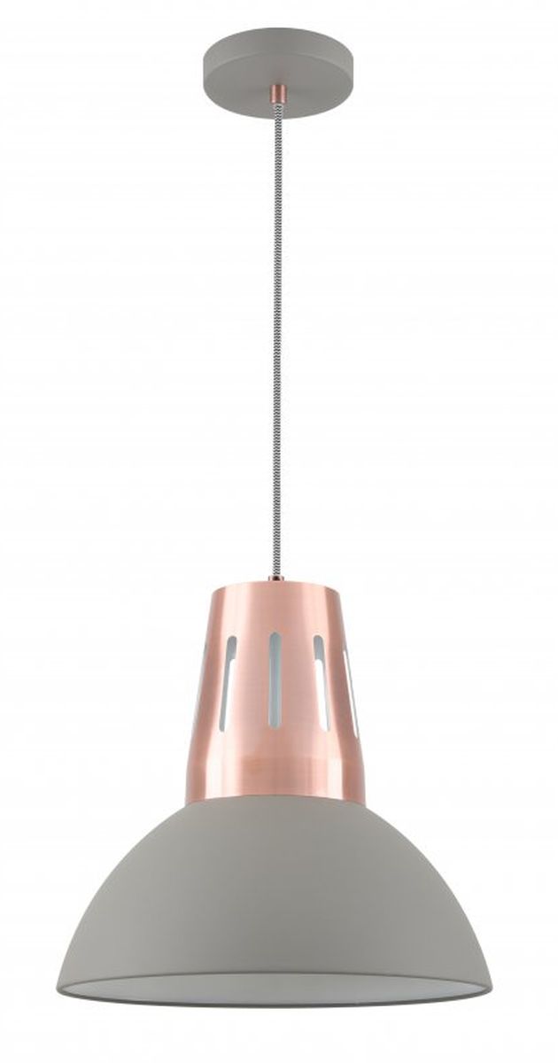 GTV Artemia függőlámpa 1x40 W szürke/hamvas-réz OS-ART-L-E27-15-DEC