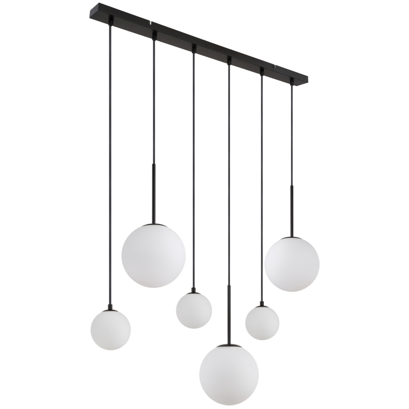 Globo Lighting Hallie függőlámpa 6x9 W fehér-fekete 15168-6