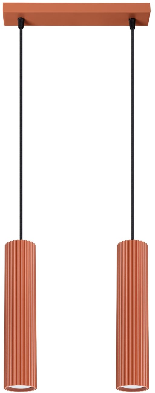 Sollux Lighting Karbon függőlámpa 2x10 W piros SL.1631