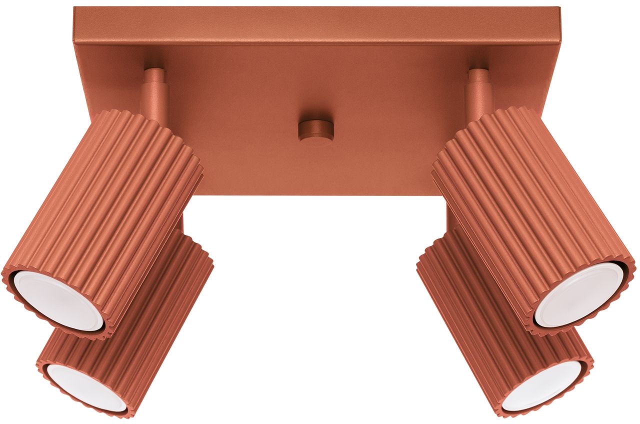 Sollux Lighting Karbon mennyezeti lámpa 4x10 W piros SL.1640