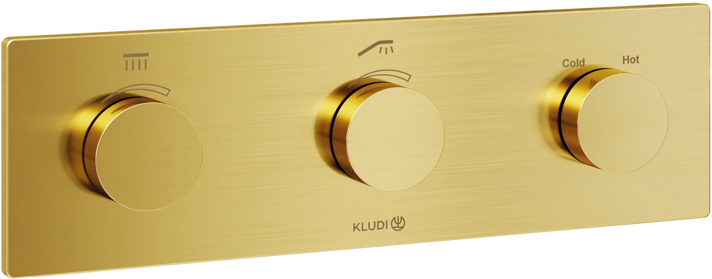 Kludi Pushtronic kád és zuhany csaptelep süllyesztett z termosztáttal arany 38300N0-00