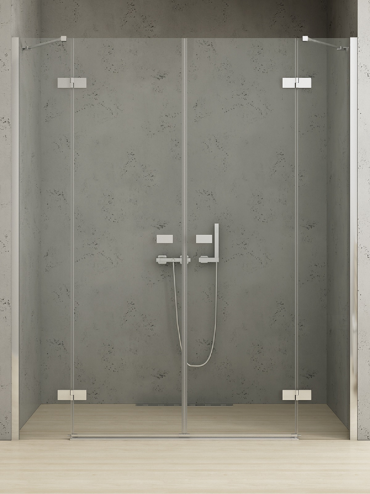 New Trendy Reflexa zuhanyajtók 200 cm dönthető króm fényes/átlátszó üveg EXK-5073