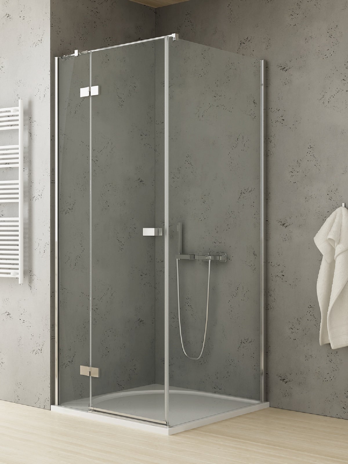 New Trendy Reflexa zuhanykabin 110x110 cm négyzet króm fényes/átlátszó üveg EXK-5146