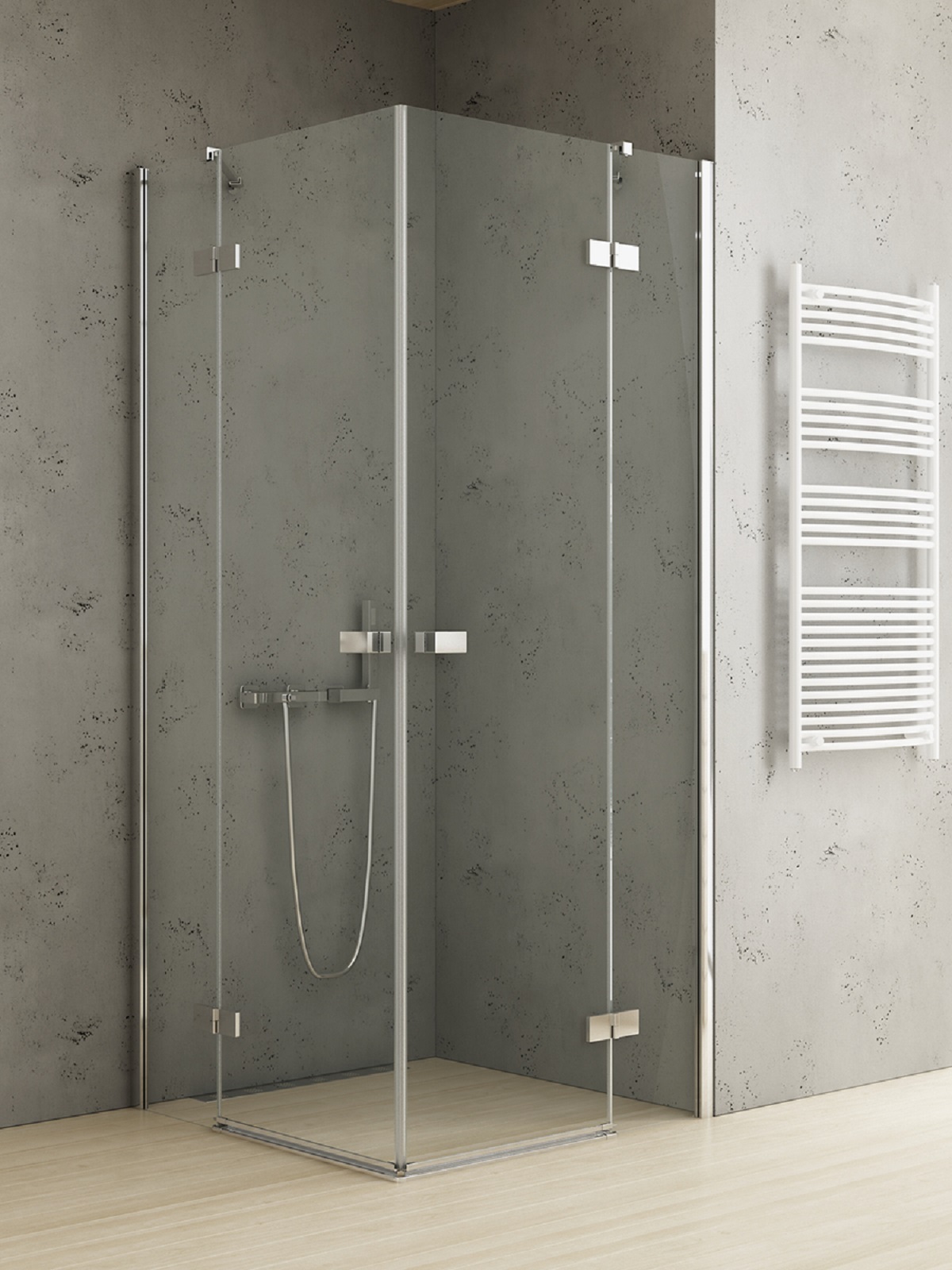 New Trendy Reflexa zuhanykabin 110x90 cm négyszögletes króm fényes/átlátszó üveg EXK-5178
