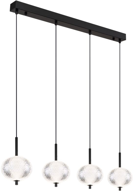 Globo Lighting Aida függőlámpa 4x23 W fekete 16042-4H