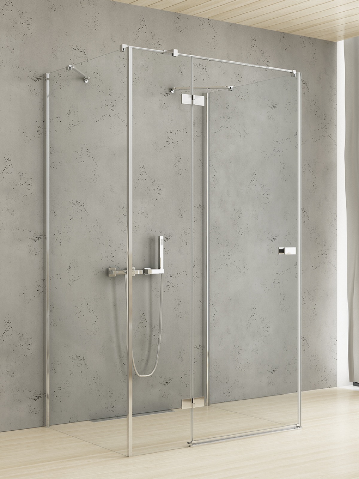 New Trendy Reflexa zuhanykabin 110x80 cm négyszögletes króm fényes/átlátszó üveg EXK-5225