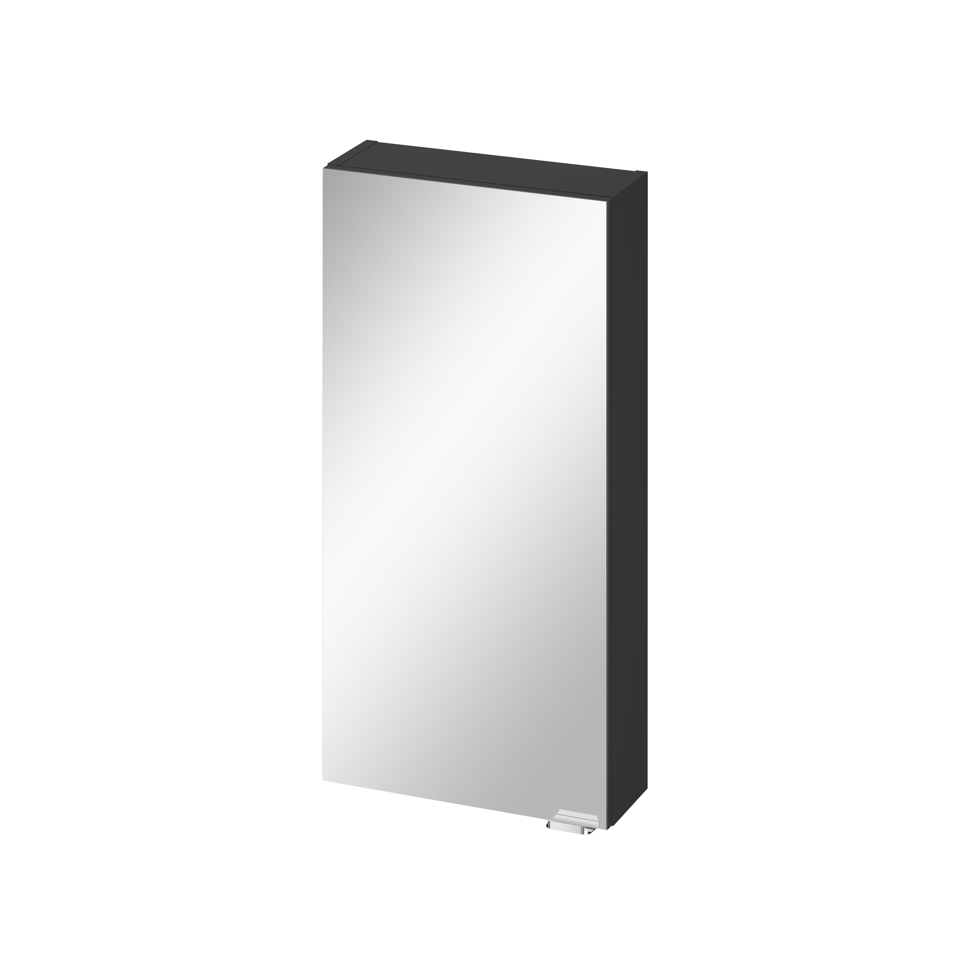 Cersanit Larga szekrény 40x14.3x80 cm tükörrel antracit S164-033