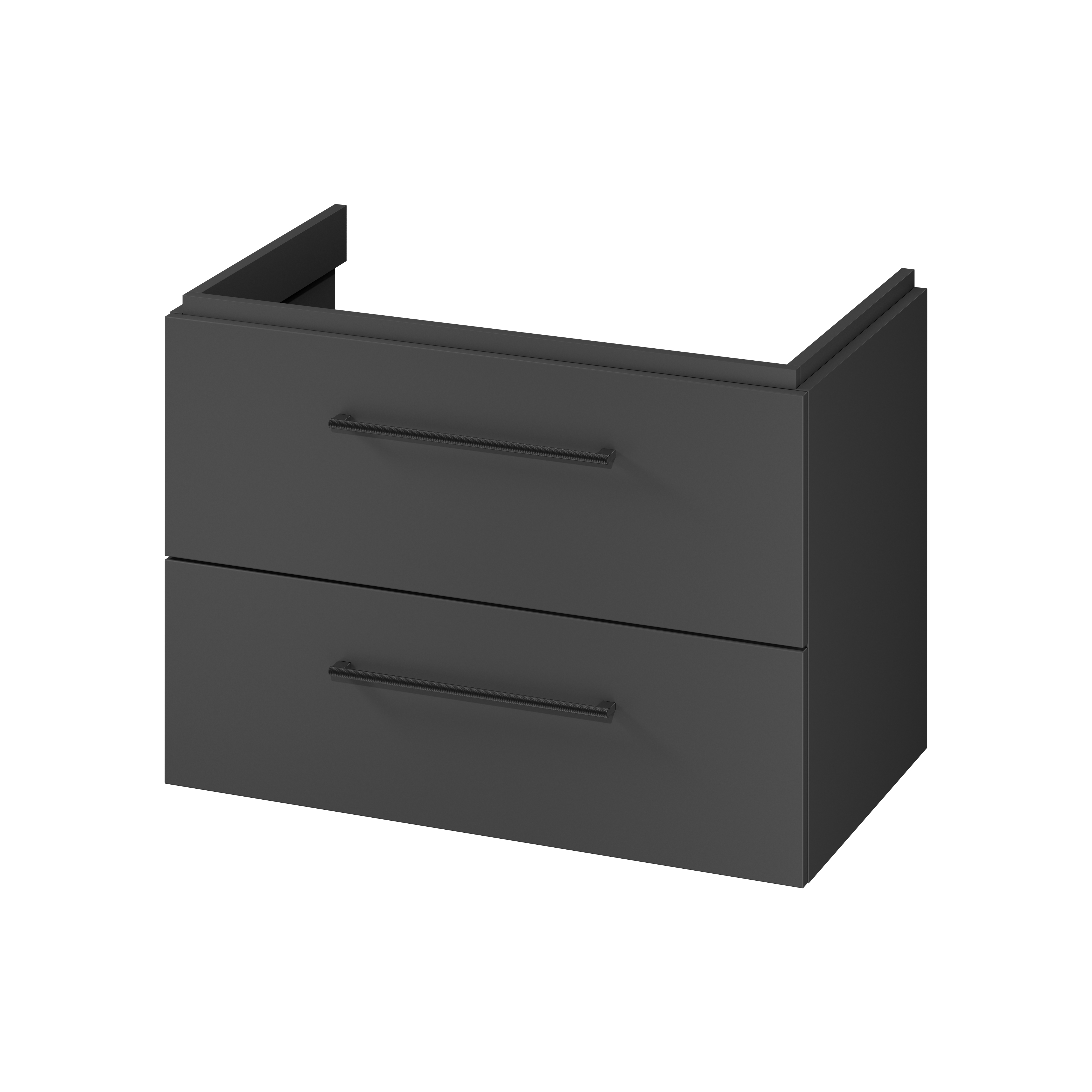 Cersanit Larga szekrény 79.4x44.4x57.2 cm mosdókagyló alá akasztható antracit S164-037
