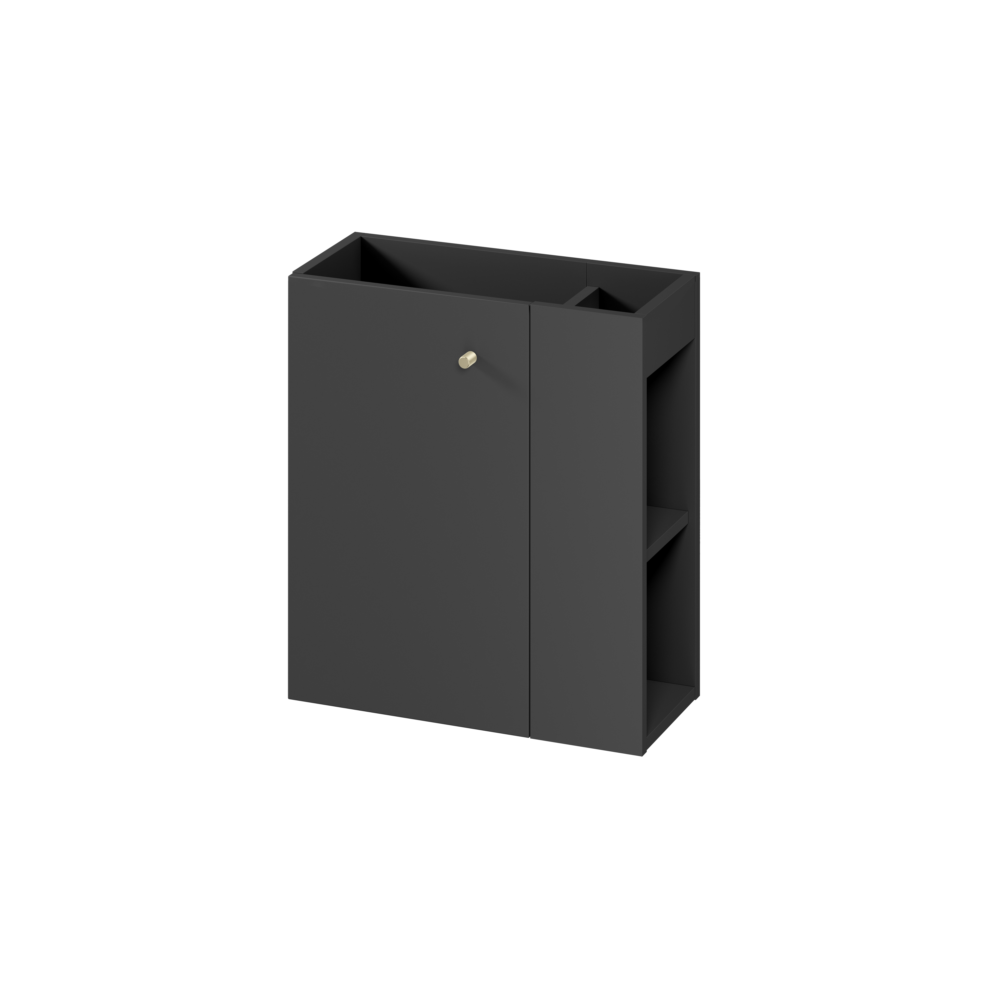 Cersanit Larga szekrény 49.2x21.5x55.1 cm mosdókagyló alá akasztható antracit S164-056-DSM