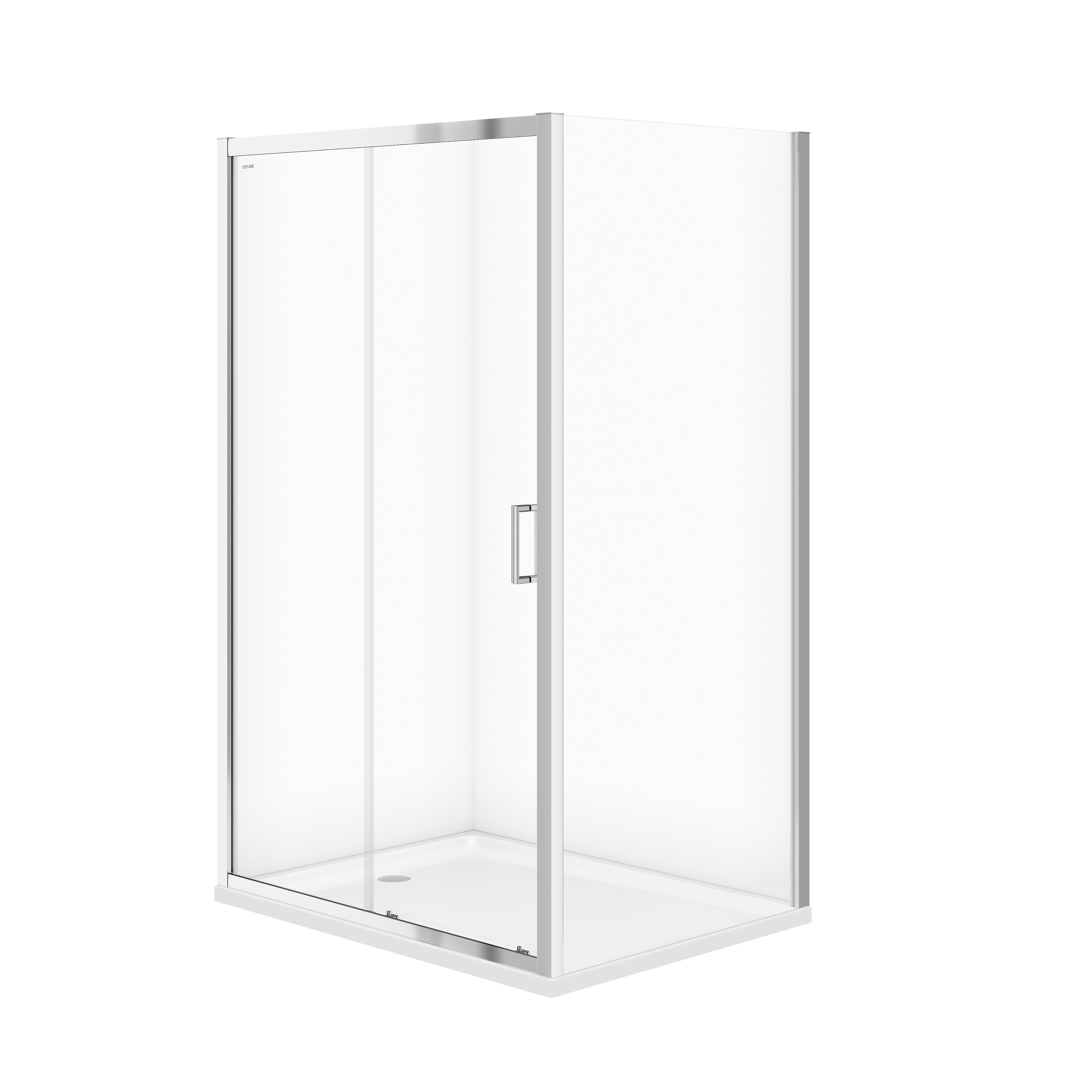 Cersanit Iva zuhanykabin zuhanytállal 120x90 cm négyszögletes króm fényes/átlátszó üveg S601-248