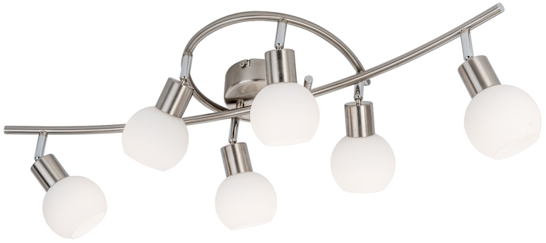 Globo Lighting Loxy függőlámpa 6x5 W fehér-nikkel 671606016X