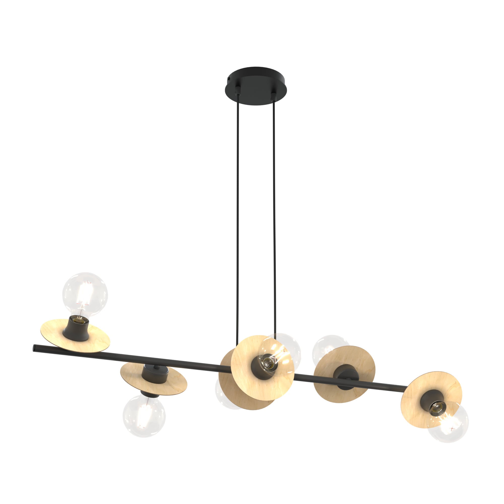 Emibig Token függőlámpa 6x15 W fekete 1429/6