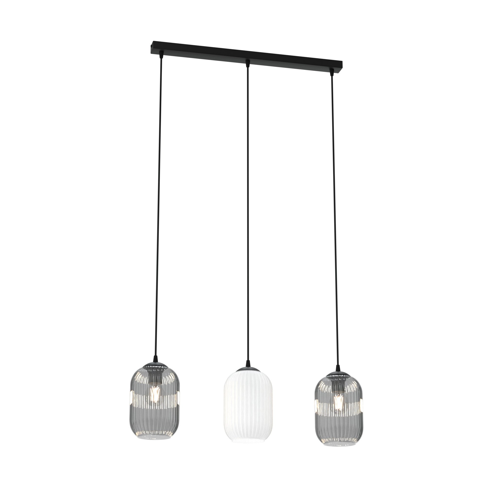 Emibig Verdi függőlámpa 3x15 W fehér-fekete-grafit 1436/3