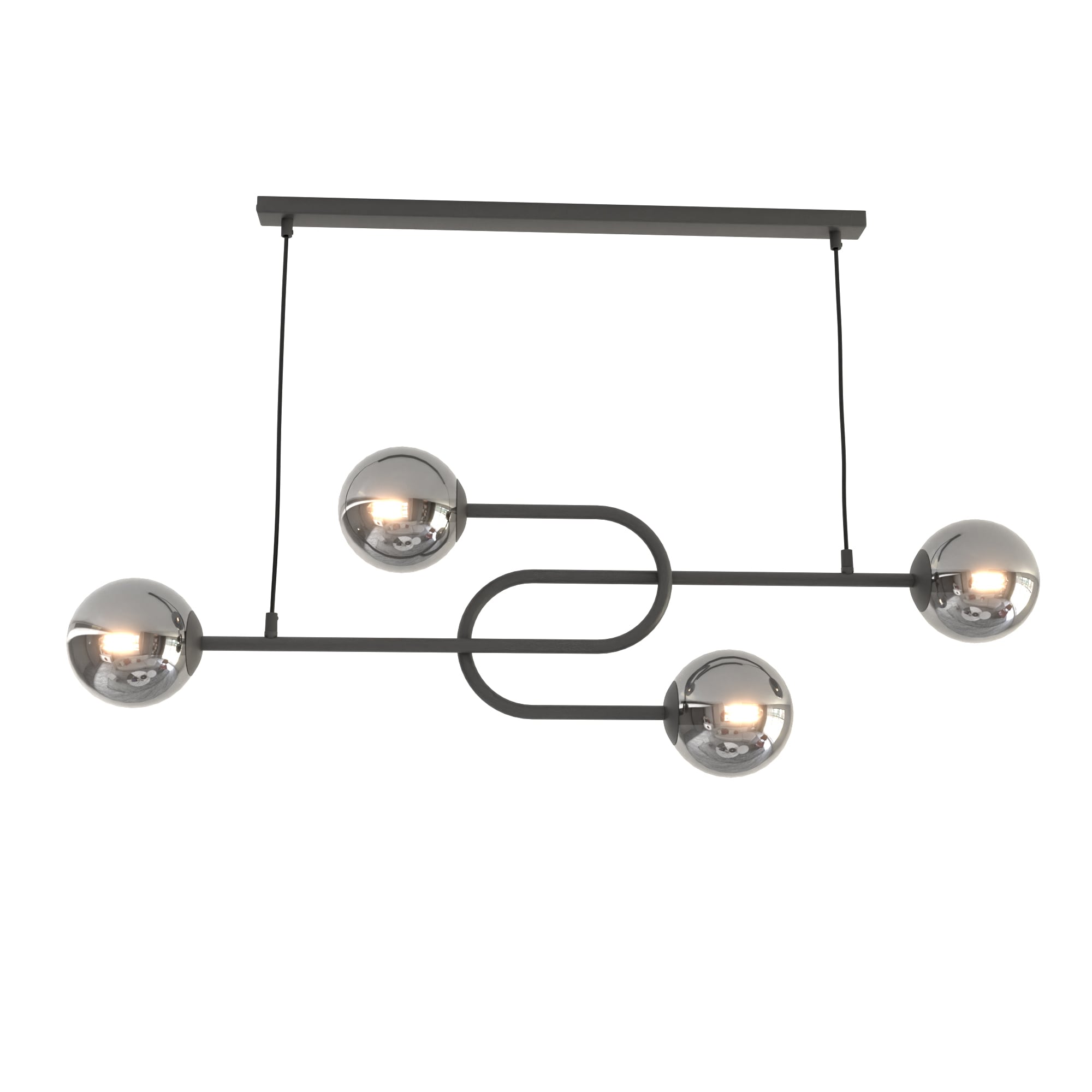 Emibig Atria függőlámpa 4x10 W fekete-grafit 1384/4