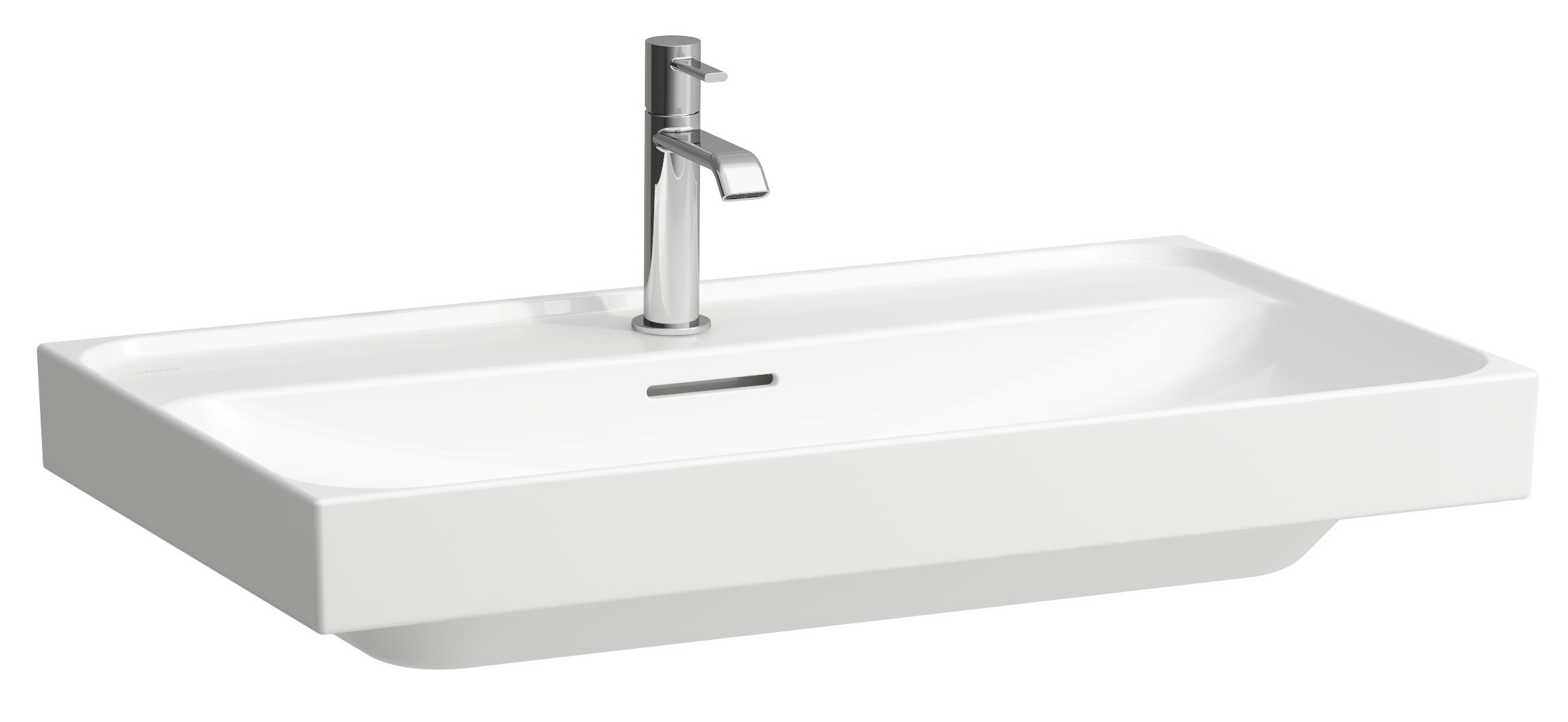 Laufen Meda mosdótál 80x46 cm négyszögletes klasszikus fehér fényes H8161174001041