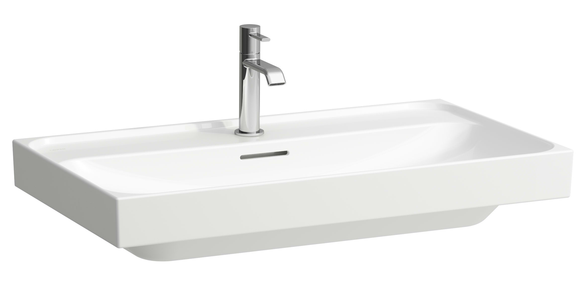 Laufen Meda mosdótál 80x46 cm négyszögletes klasszikus-beépíthető fehér fényes H8101174001091