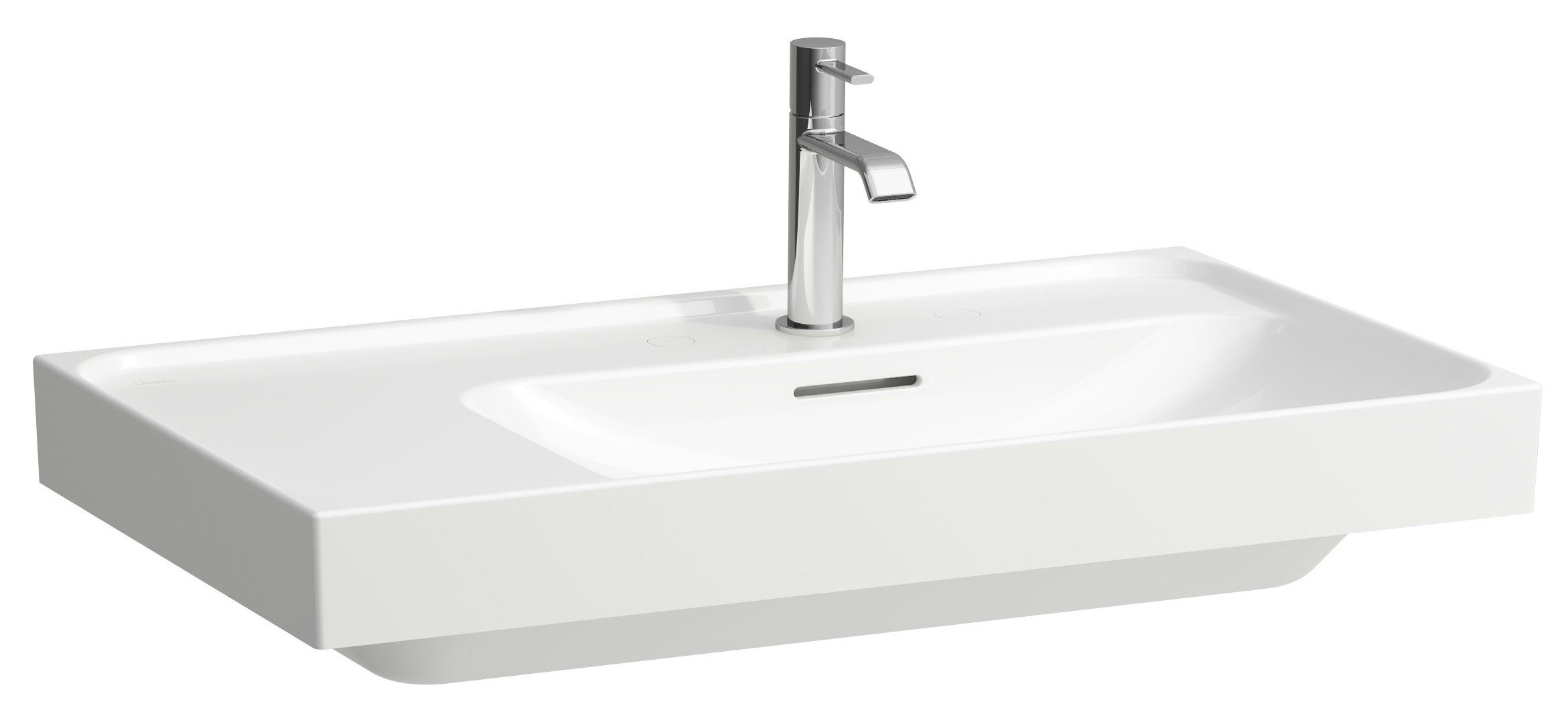 Laufen Meda mosdótál 80x46 cm négyszögletes klasszikus-beépíthető fehér fényes H8171154001041