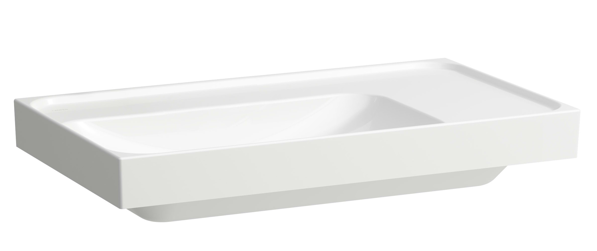 Laufen Meda mosdótál 80x46 cm négyszögletes klasszikus-beépíthető fehér fényes H8171160001091