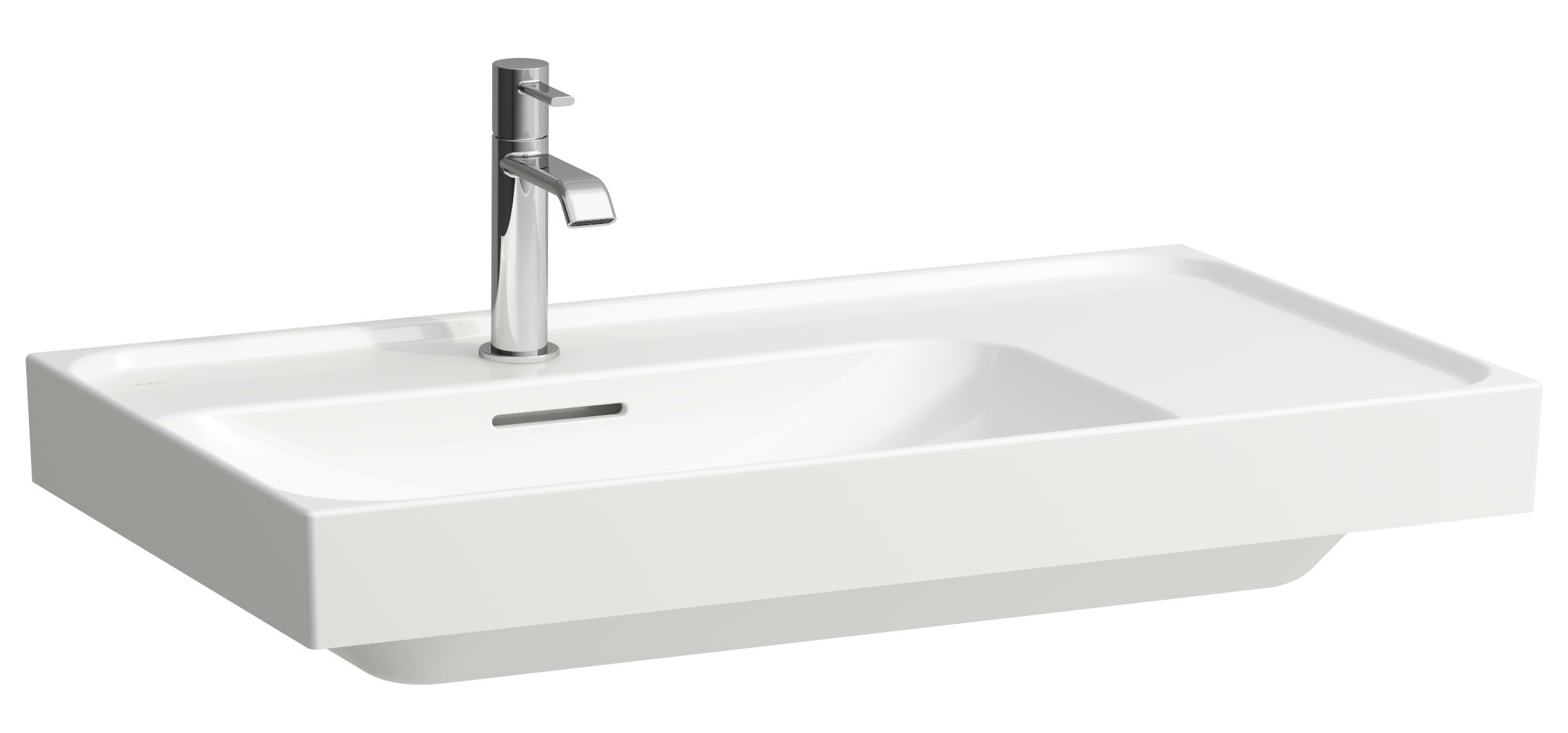 Laufen Meda mosdótál 80x46 cm négyszögletes klasszikus-beépíthető fehér fényes H8171160001041