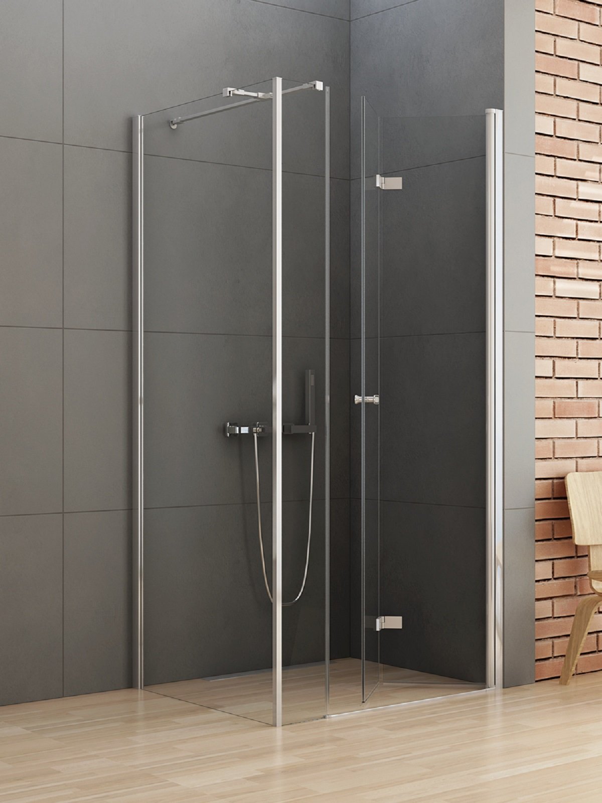 New Trendy New Soleo zuhanykabin 110x70 cm négyszögletes króm fényes/átlátszó üveg K-0626