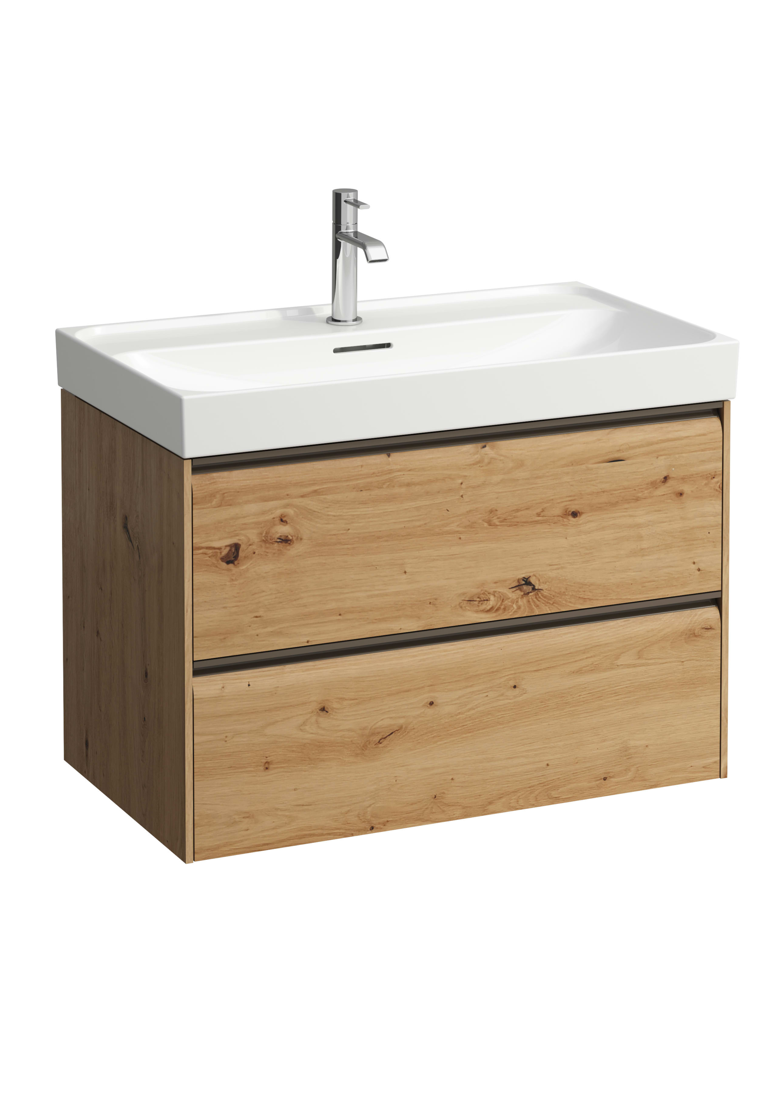 Laufen Meda szekrény 78.4x44.8x51.5 cm mosdókagyló alá akasztható tölgy H4216120112671