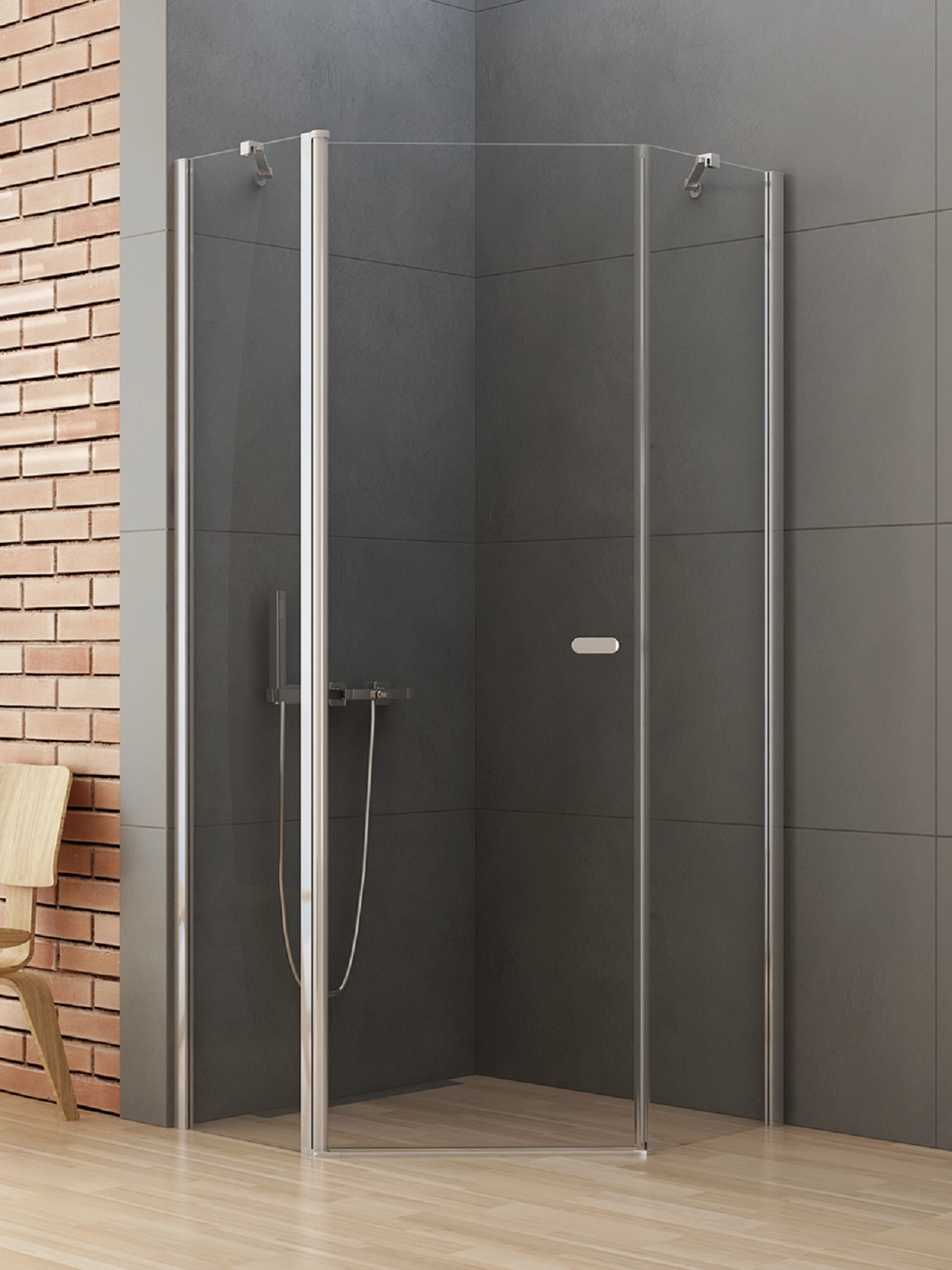 New Trendy New Soleo zuhanykabin 80x80 cm króm fényes/átlátszó üveg K-0606