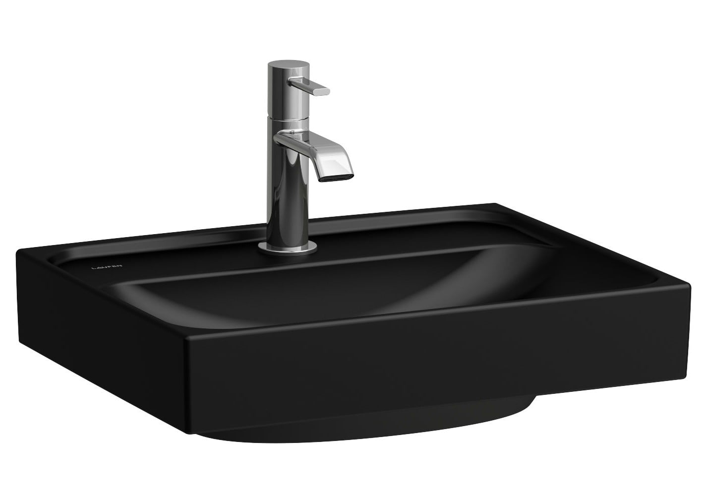 Laufen Meda mosdótál 45x35 cm négyszögletes klasszikus-beépíthető fekete H8151117161041