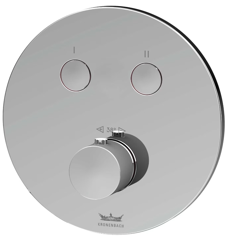 Kronenbach Smart Push kád és zuhany csaptelep süllyesztett z termosztáttal króm 19044002CR