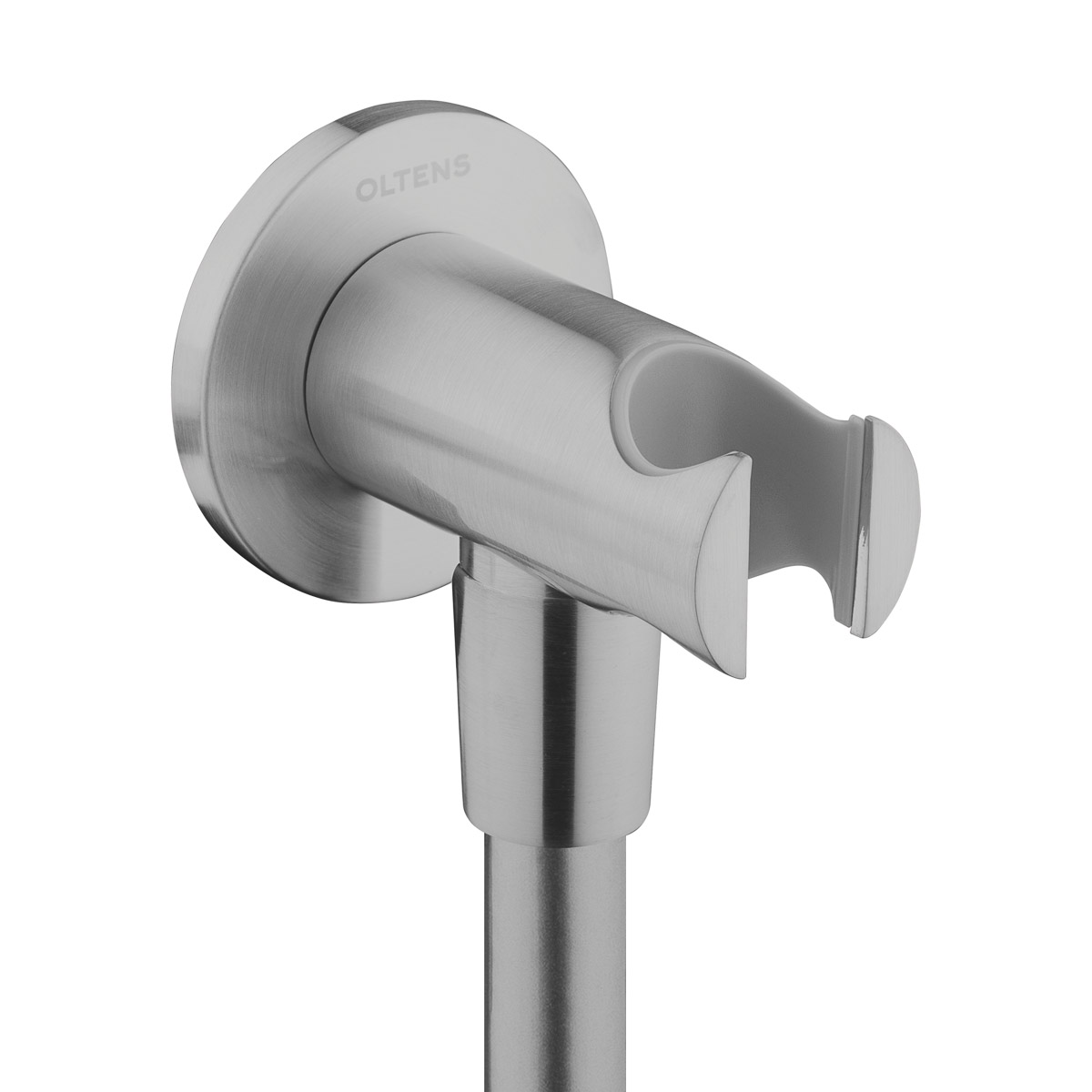 Oltens Hvita zuhanytartó fali szögcsatlakozóval nikkel 39304910