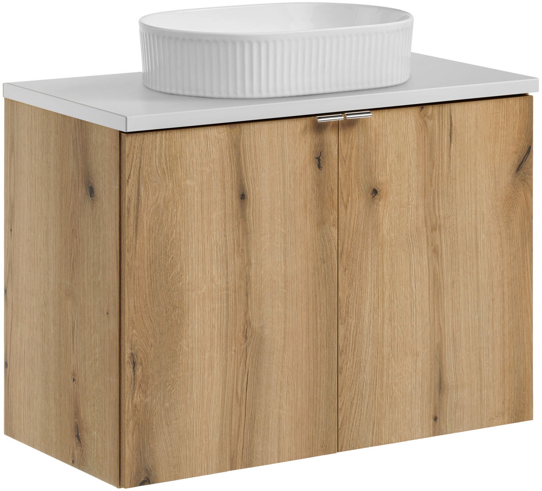 Készlet szekrény Comad Nova Oak NOVA OAK A 82-80-2D, mosdótál Comad Beyond 5 BEYOND 5 WHITE ( E-6564 ), NOVA WHITE 89-80