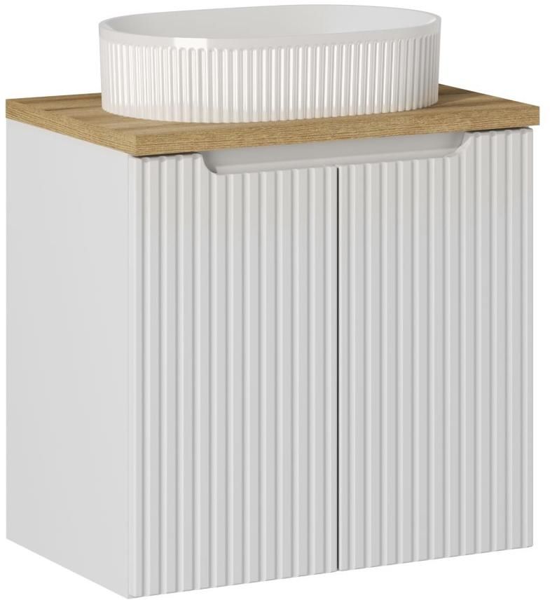 Készlet szekrény Comad Nova White NOVA WHITE 82-60-2D, mosdótál Comad Beyond 5 BEYOND 5 WHITE ( E-6564 ), NOVA OAK A 89-60
