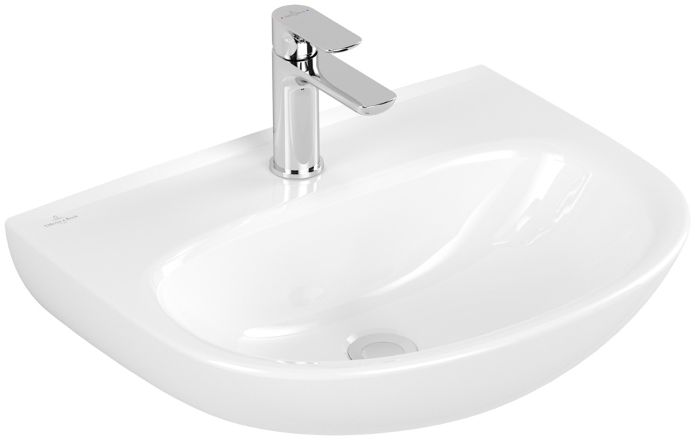 Villeroy & Boch O.Novo mosdótál 55x44 cm félkör alakú klasszikus fehér 4A4056R1