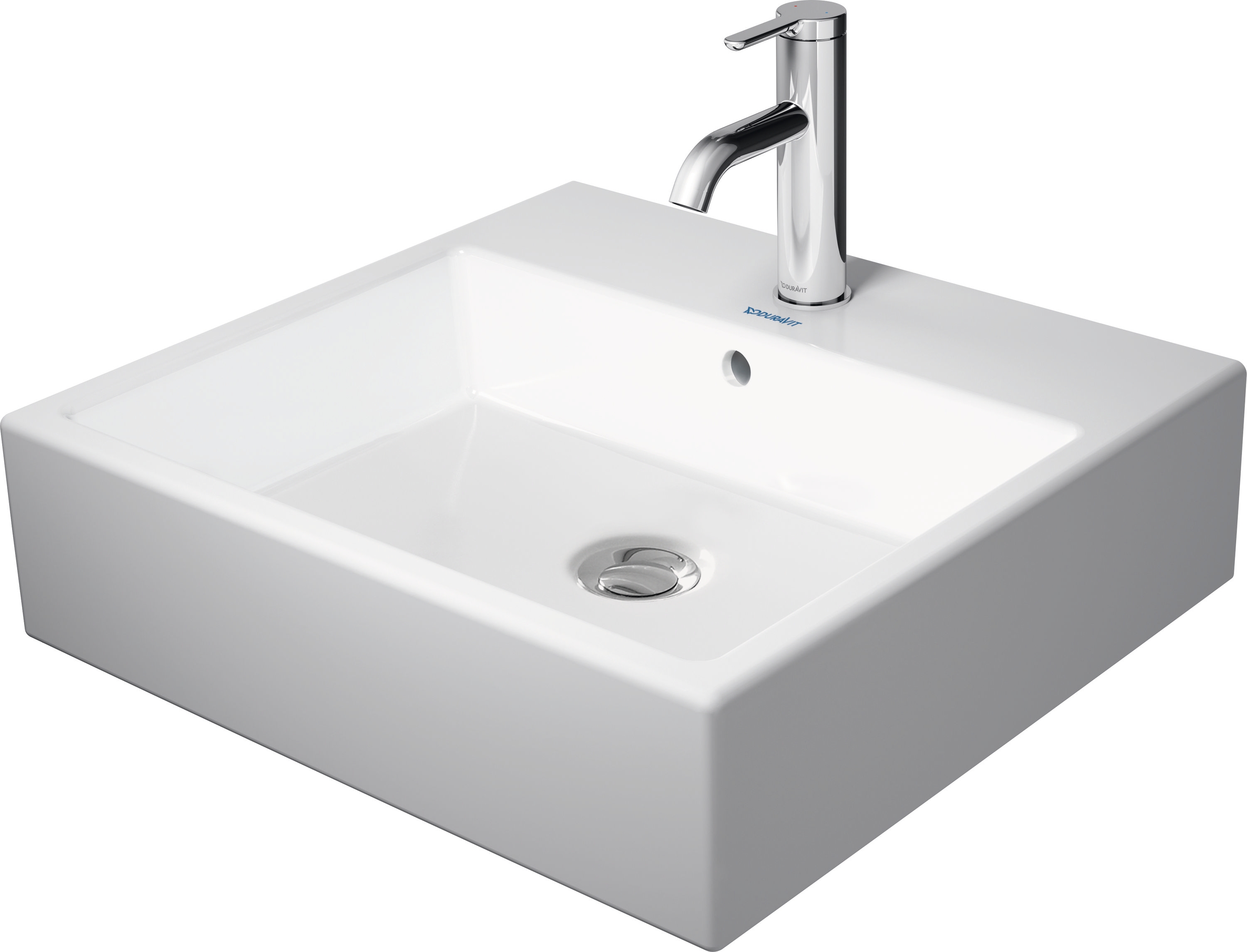 Duravit Vero Air mosdótál 50x47 cm négyszögletes klasszikus-beépíthető fehér 2350500028
