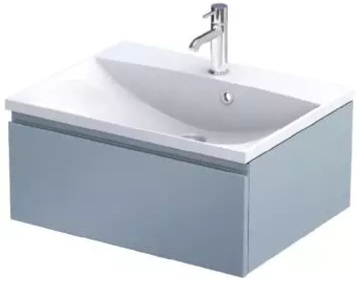 Oristo Brylant szekrény 59.6x45.5x25 cm mosdókagyló alá akasztható kék OR36-SD1S-60-16