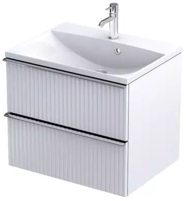 Oristo Etna szekrény 59.6x45.5x50 cm mosdókagyló alá akasztható fehér OR52-SD2S-60-2R