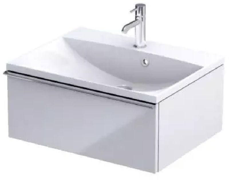 Oristo Etna szekrény 59.6x45.5x24 cm mosdókagyló alá akasztható fehér OR52-SD1S-60-1