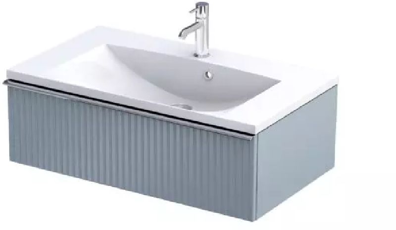 Oristo Etna szekrény 79.6x45.5x25 cm mosdókagyló alá akasztható kék OR52-SD1S-80-16R