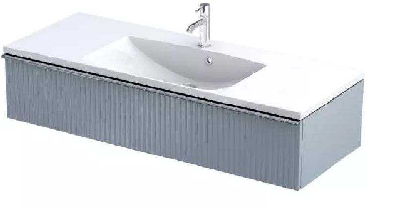 Oristo Etna szekrény 119.6x45.5x25 cm mosdókagyló alá akasztható kék OR52-SD1S-120-16R