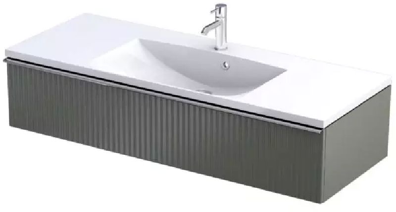 Oristo Etna szekrény 119.6x45.5x25 cm mosdókagyló alá akasztható zöld OR52-SD1S-120-17R