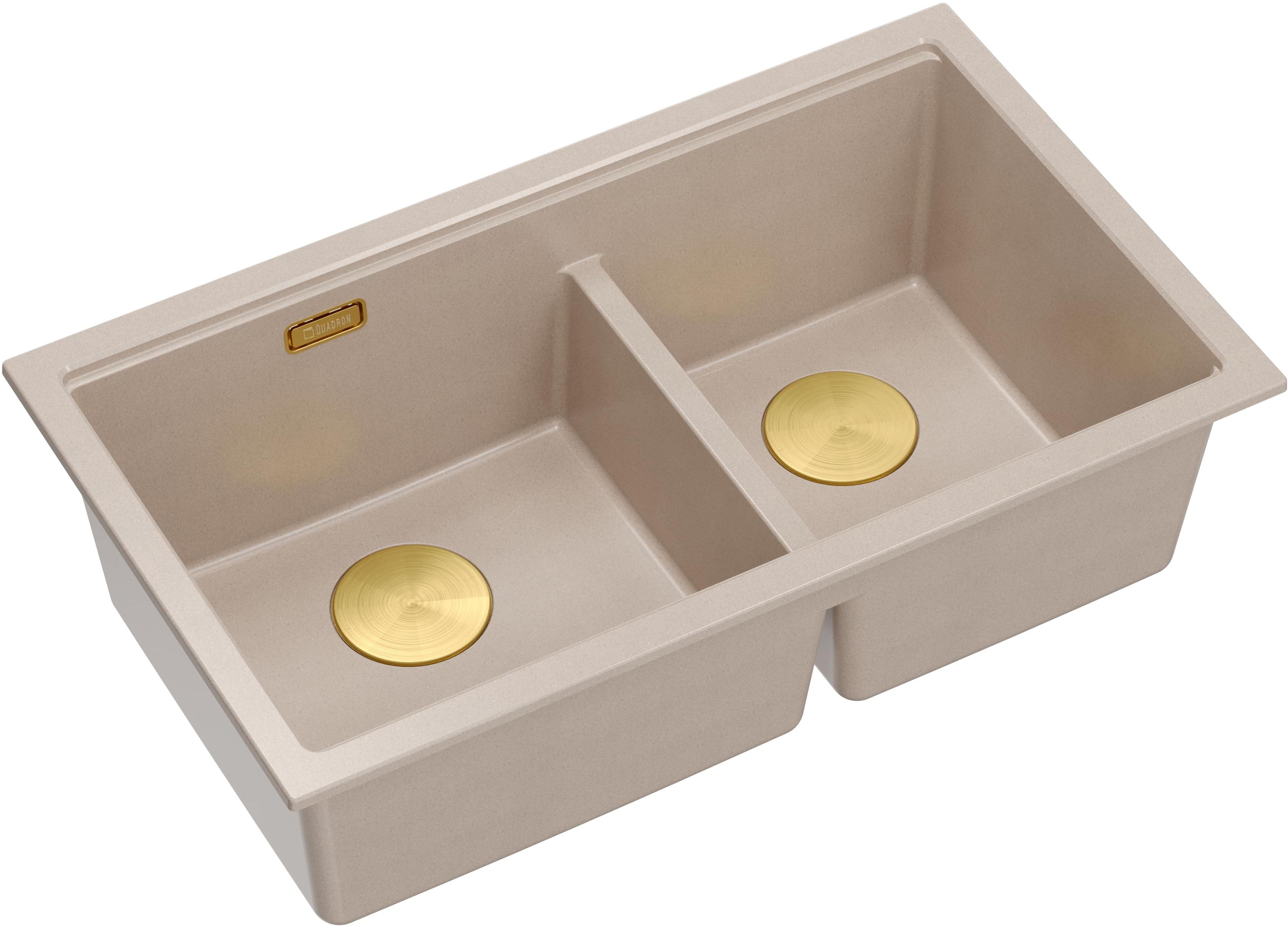 Quadron Logan graniteq mosogató 76x45 cm bézs HQL7645U2_PVDG1_U