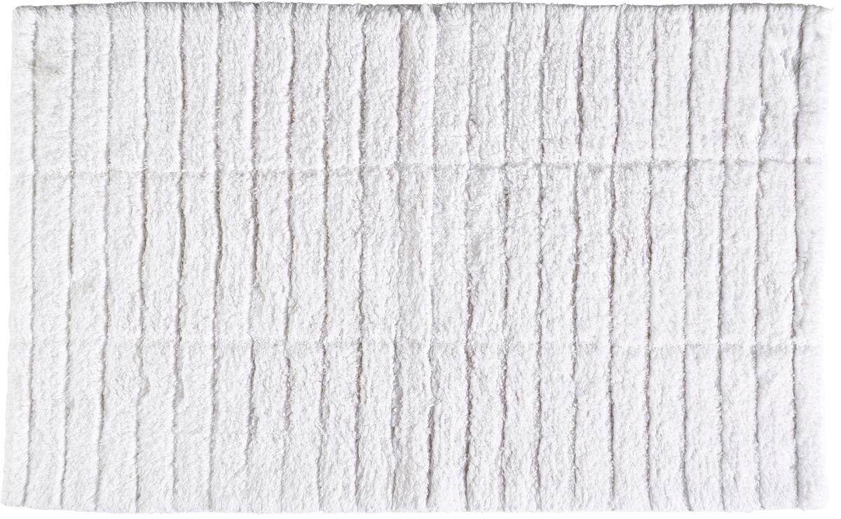 Zone Denmark Tiles fürdőszoba szőnyeg 80x50 cm négyszögletes fehér 13535