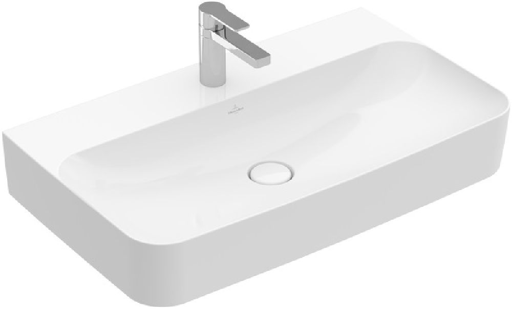 Villeroy & Boch Finion mosdótál 80x47 cm négyszögletes klasszikus fehér 416884R1
