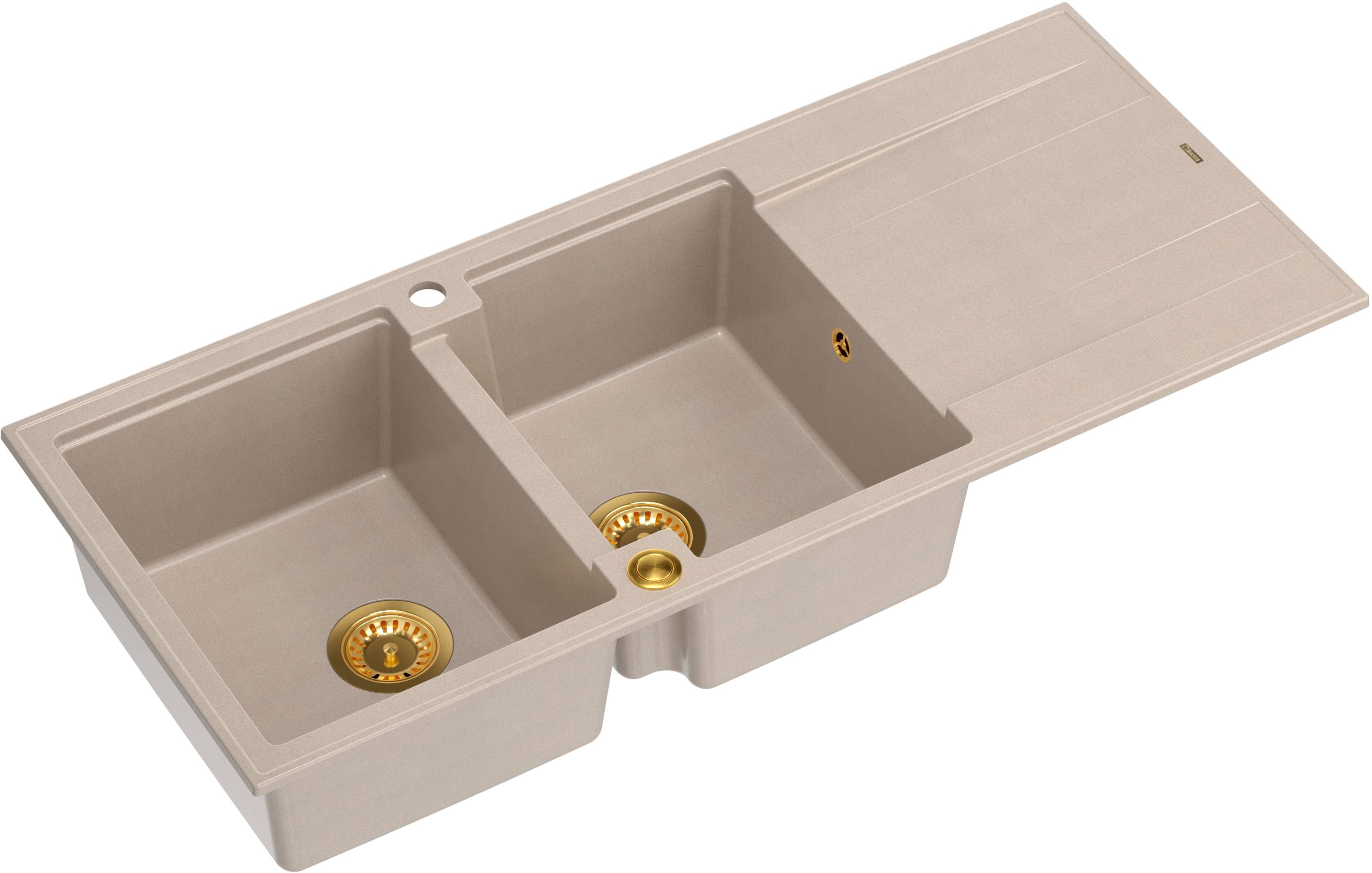 Quadron Evan graniteq mosogató 116x50 cm bézs HQE11650U2_PVDG1_P2O
