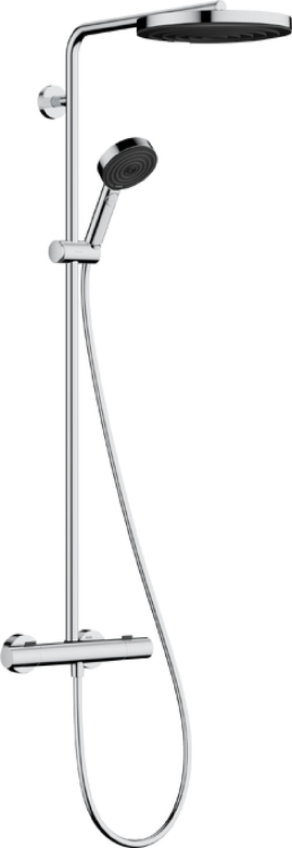 Hansgrohe Pulsify S Puro zuhany készlet fal termosztáttal trópusi zuhany opcióval króm 24237000