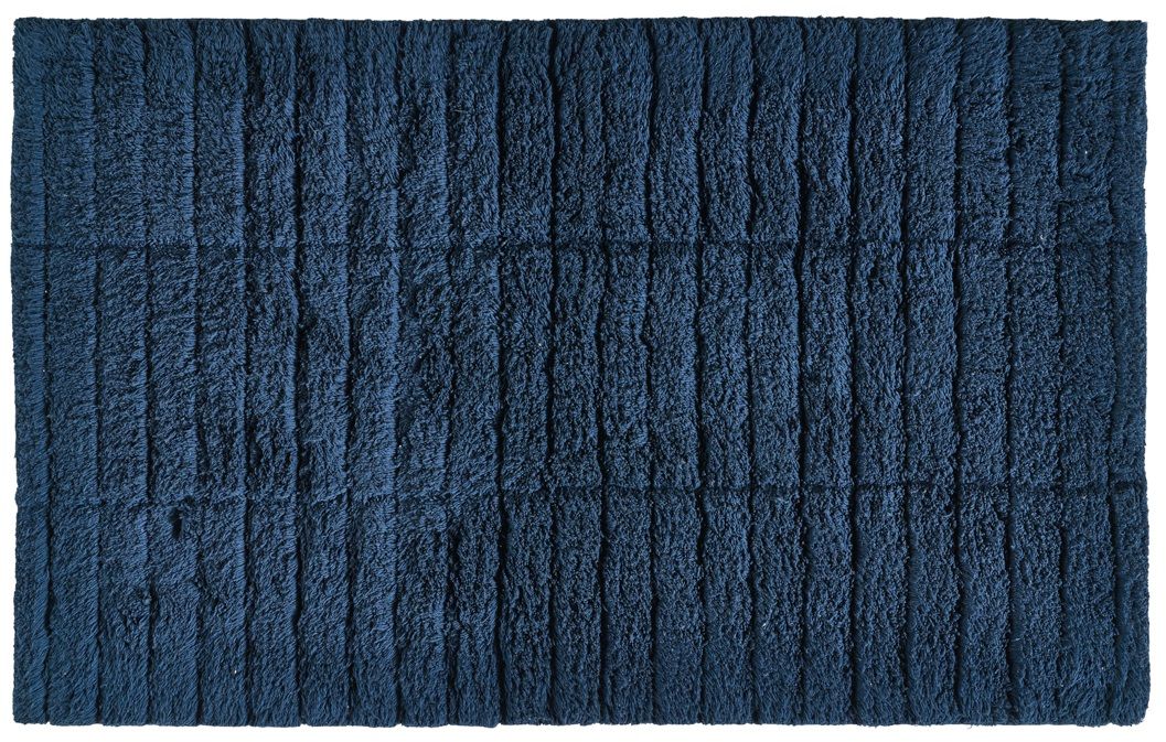 Zone Denmark Tiles fürdőszoba szőnyeg 80x50 cm négyszögletes kék 13541